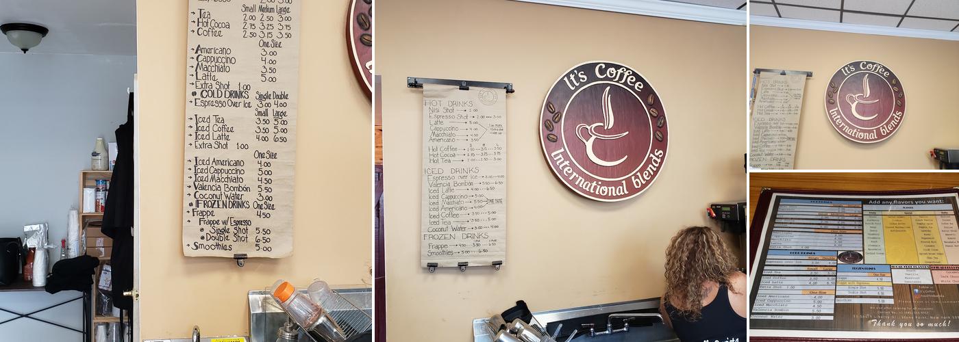 It's Coffee Menu