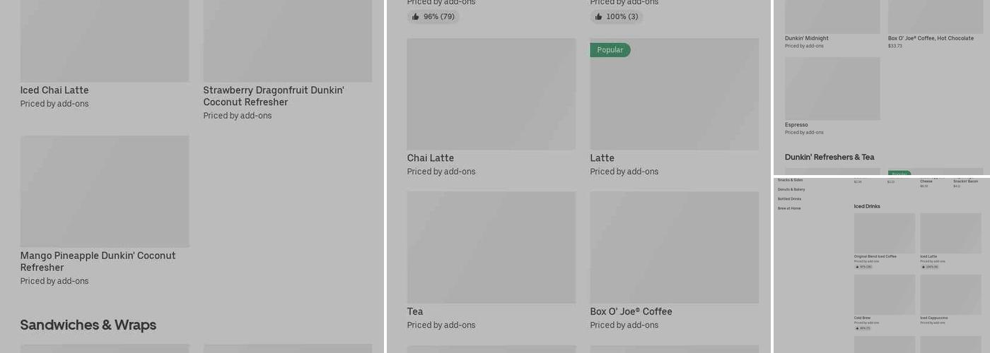 Dunkin' Menu