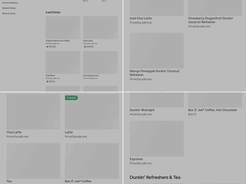 Dunkin' Menu