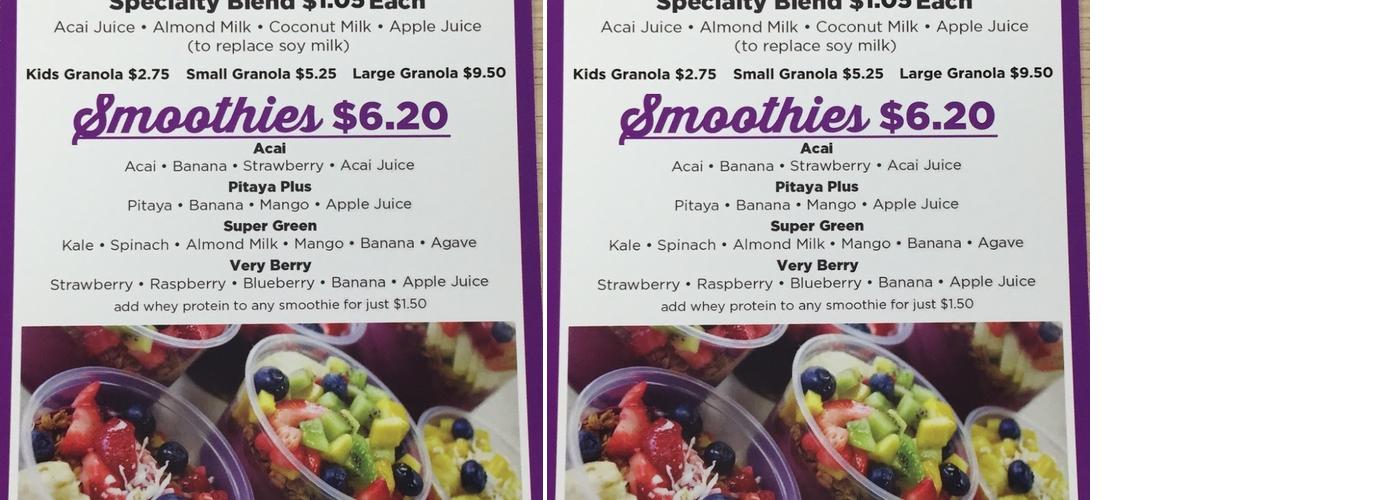 SoBol Long Beach Menu