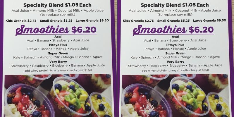 SoBol Long Beach Menu