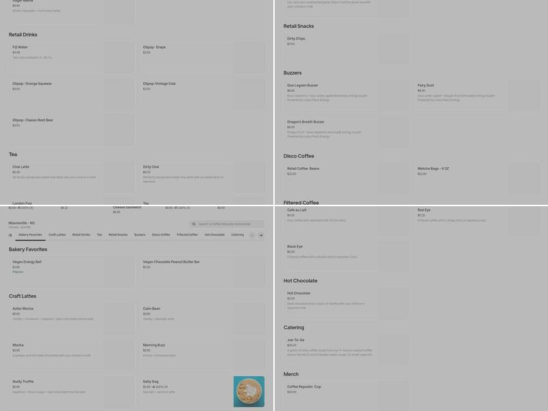 Coffee Republic Mooresville Menu