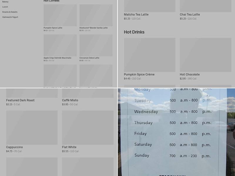 Starbucks Menu