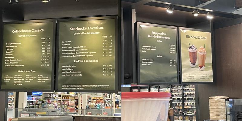 Starbucks Menu