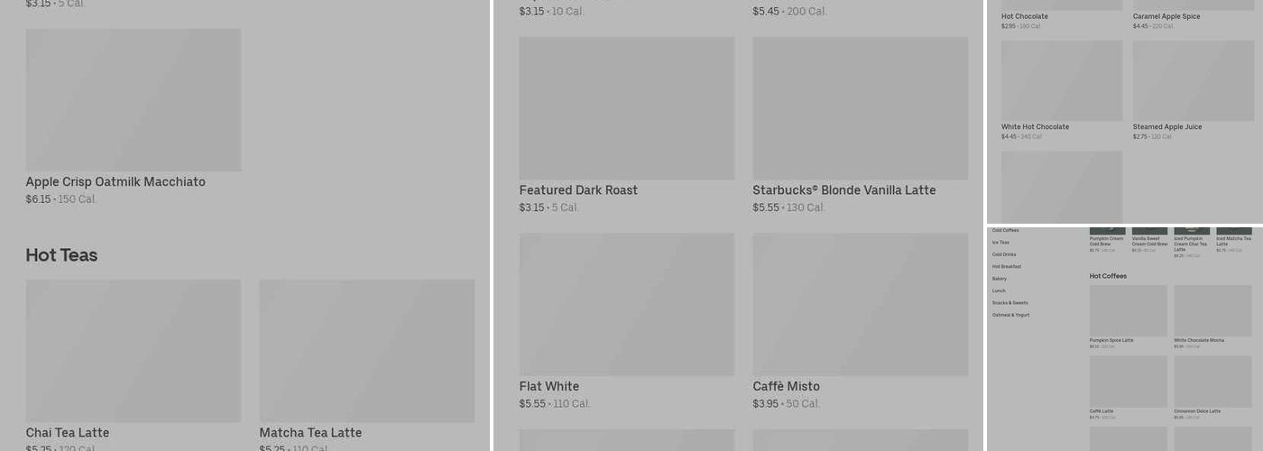 Starbucks Menu