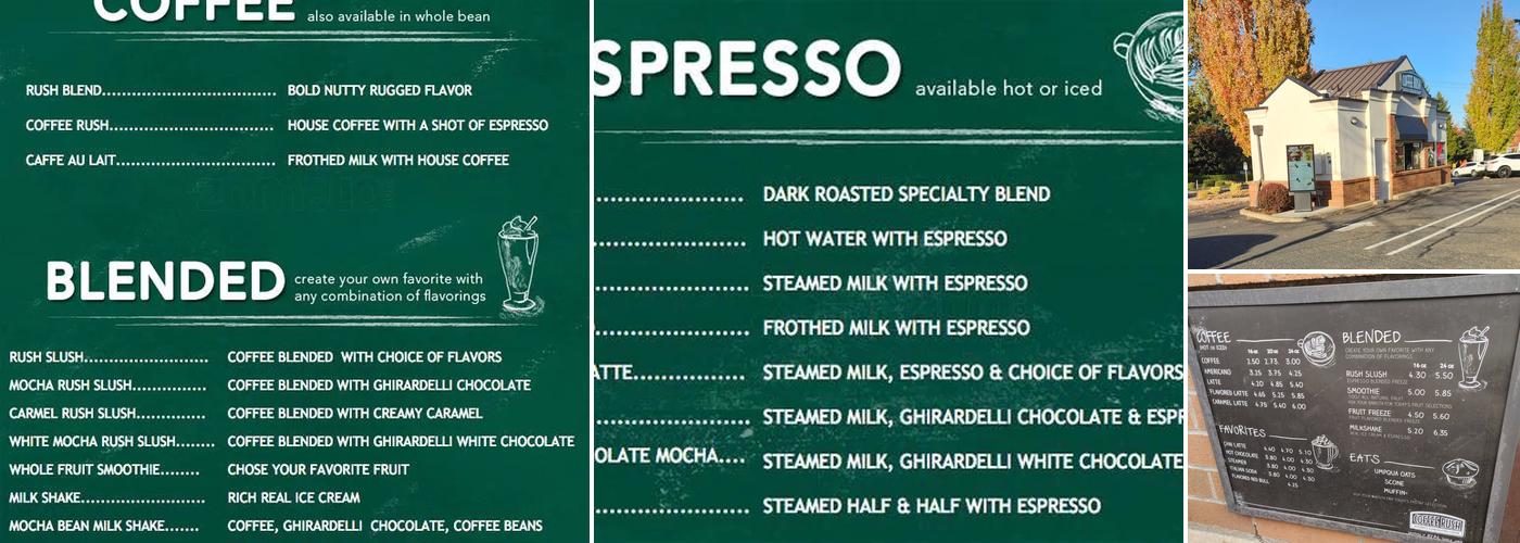 Coffee Rush Menu