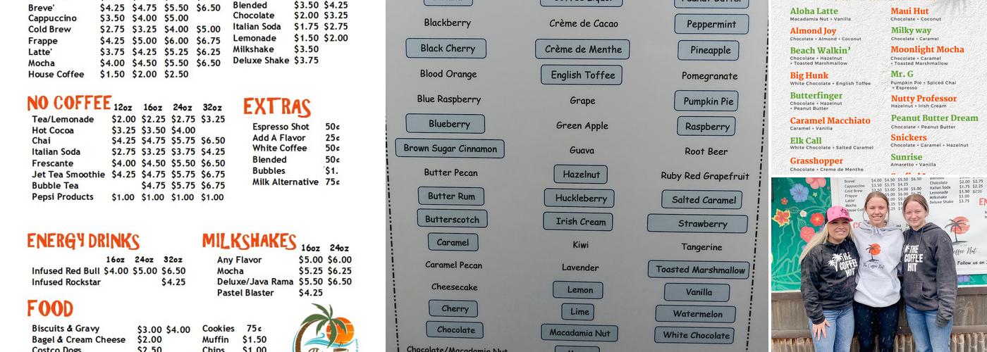 The Coffee Hut Menu