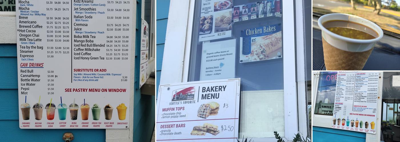 Bonnie's Espresso Menu