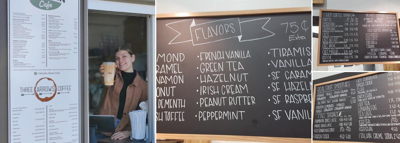 Three Arrows Coffee Menu
