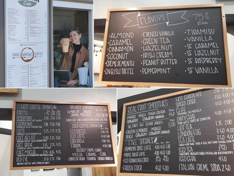 Three Arrows Coffee Menu
