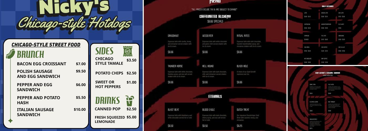 Grim Wizard Coffee Menu