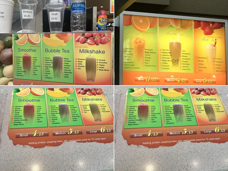 Jasmine Smoothie World & bubble tea Menu