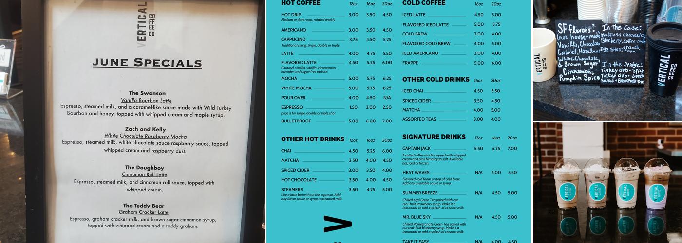 Vertical Coffee Company Menu