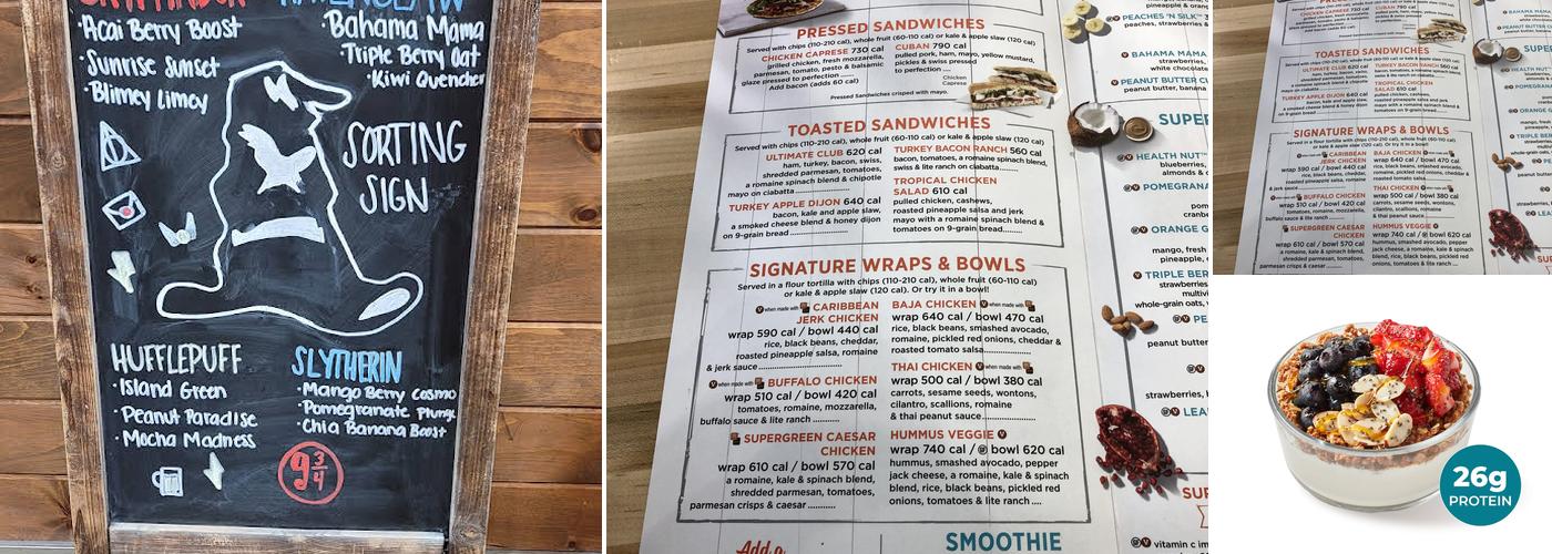 Tropical Smoothie Cafe Menu