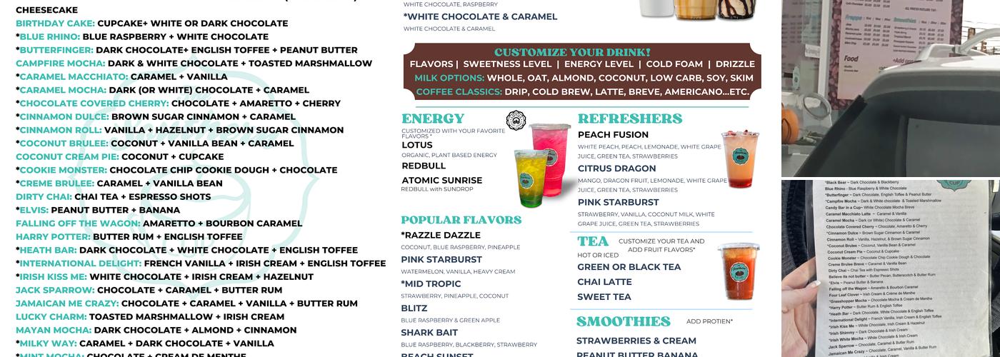 The Southern Cup Menu