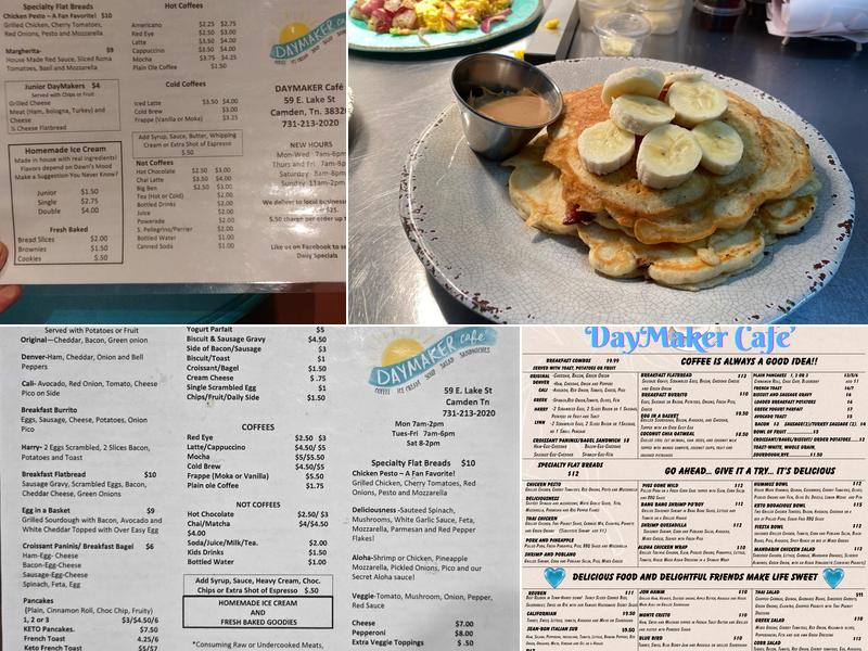 The DayMaker Cafe Menu