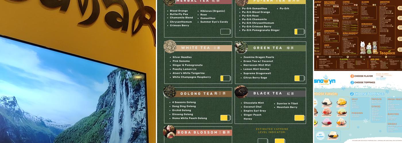 Teapioca Lounge Menu