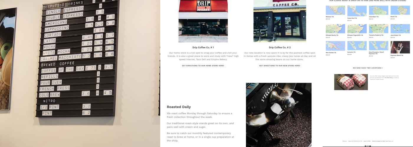 Drip Coffee Co Menu