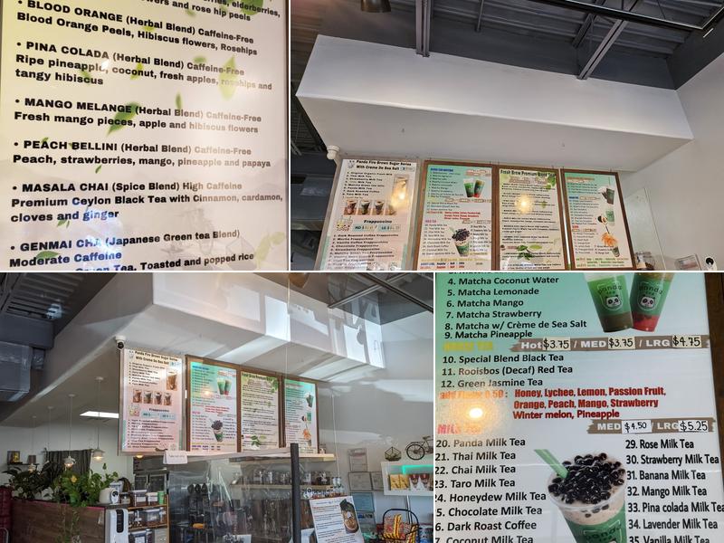 Panda Tea Menu