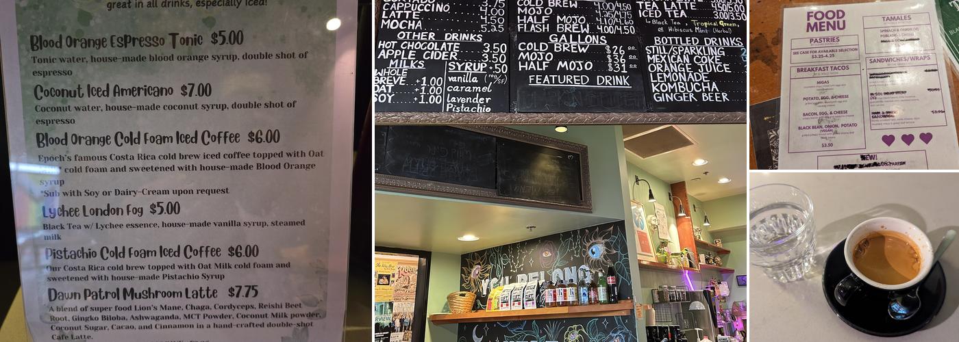 Epoch Coffee - Village Menu