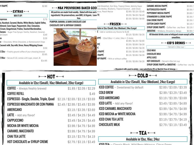 The Coffee Cherry Menu