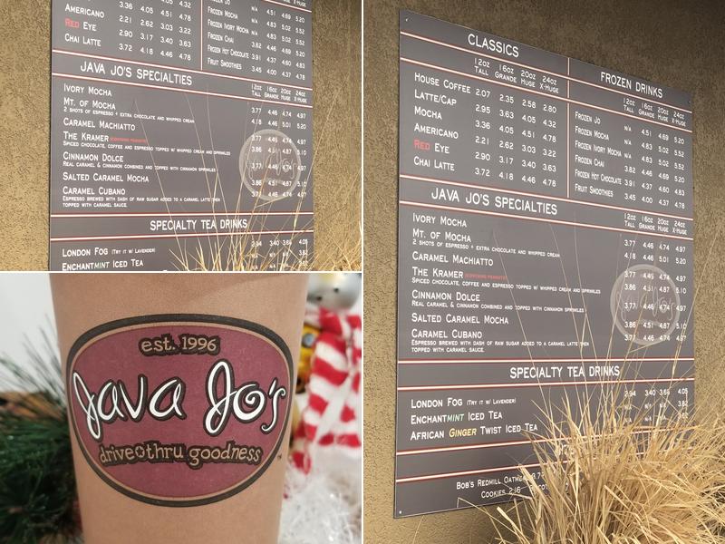Java Jo's Menu