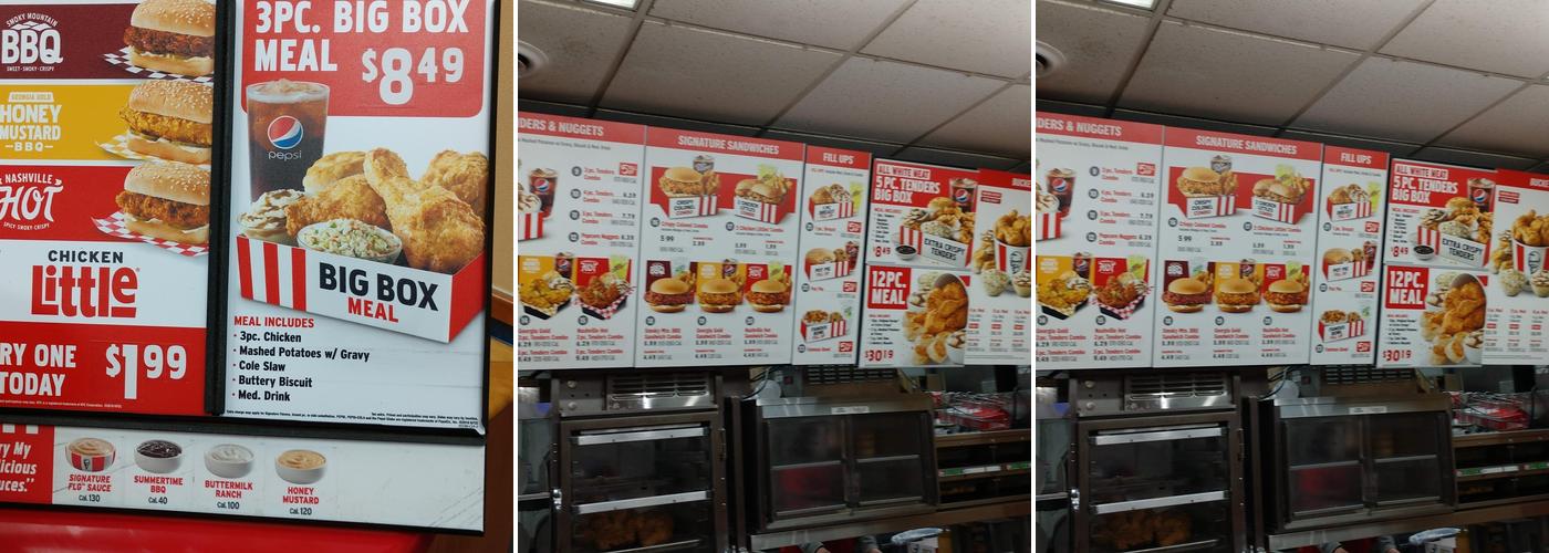 KFC Menu