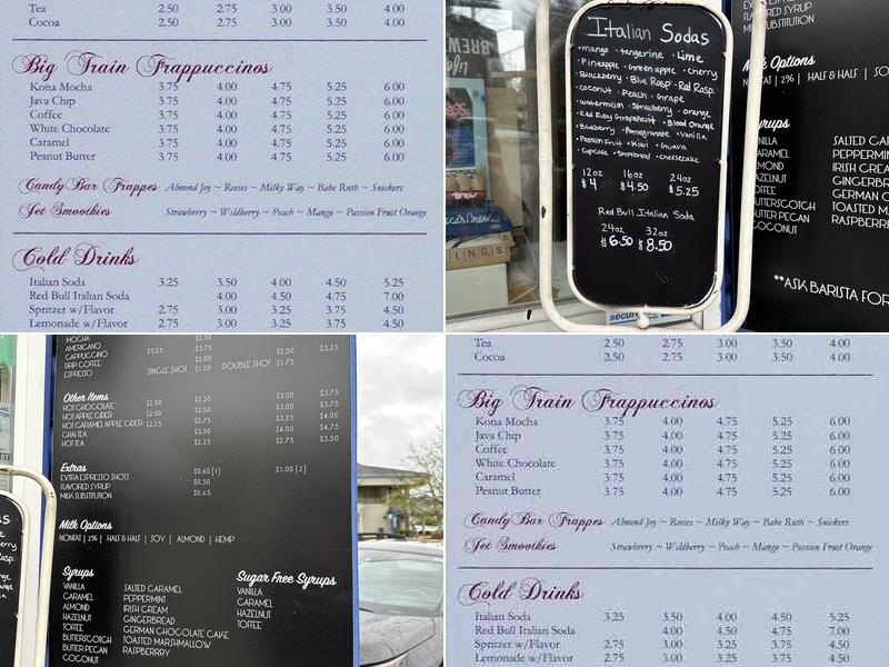 Beca's Brew Menu