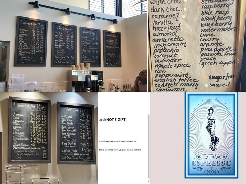 Diva Espresso Menu