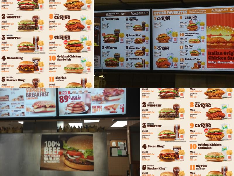 Burger King Menu