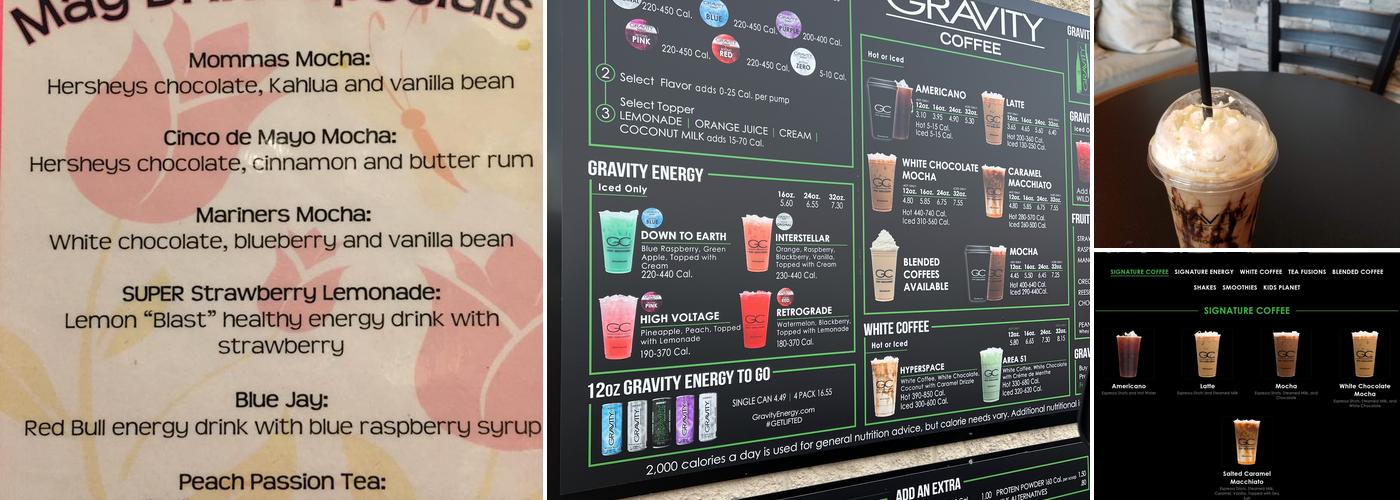 Gravity Coffee Menu