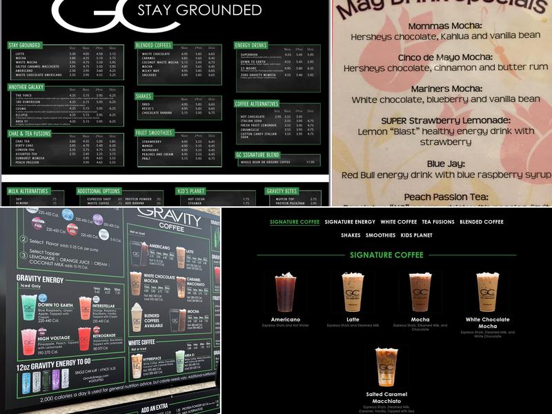 Gravity Coffee Menu