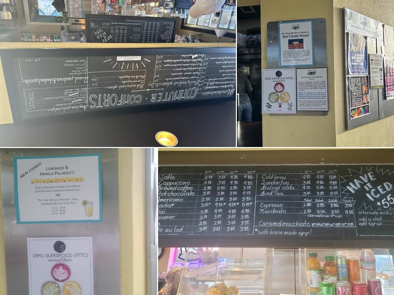 Commuter Comforts Menu