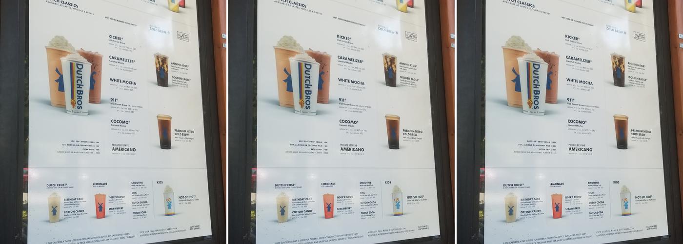 Dutch Bros Coffee Menu