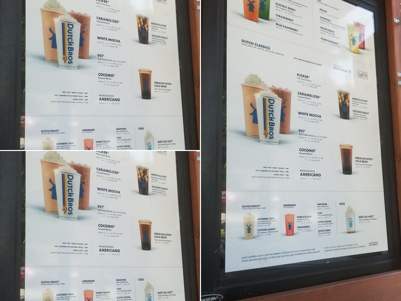 Dutch Bros Coffee Menu