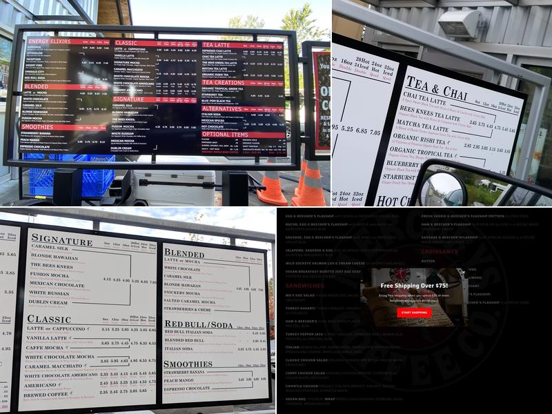 Mercurys Coffee Co. Menu