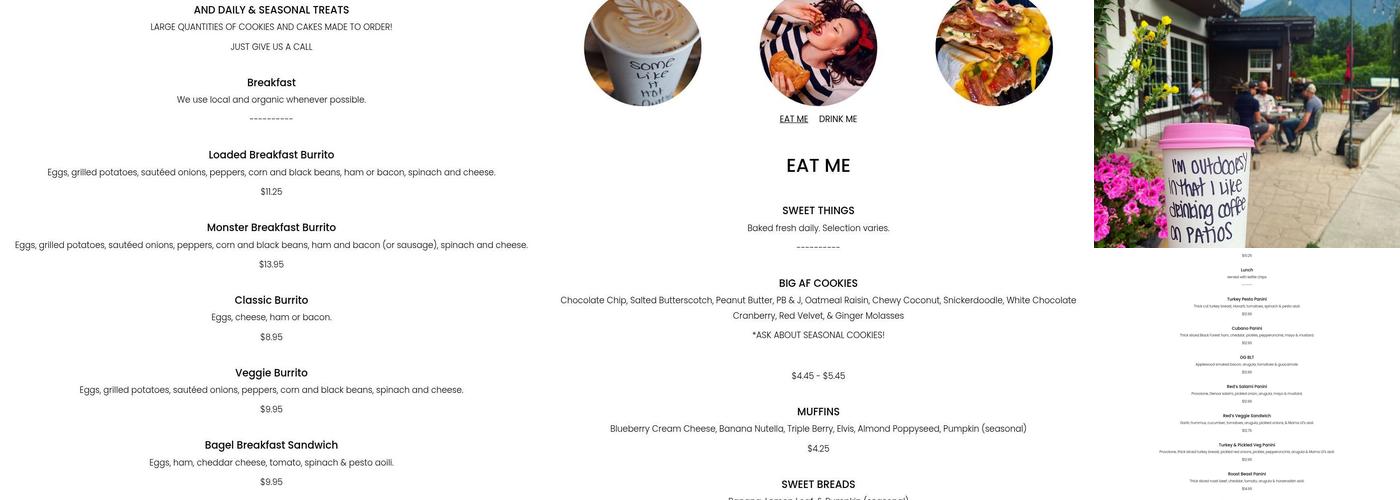 Little Red's Espresso & Bakery Menu