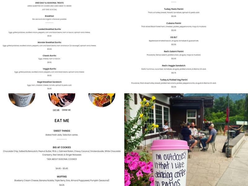 Little Red's Espresso & Bakery Menu