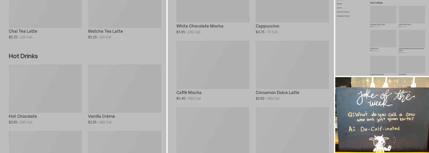 Starbucks Menu