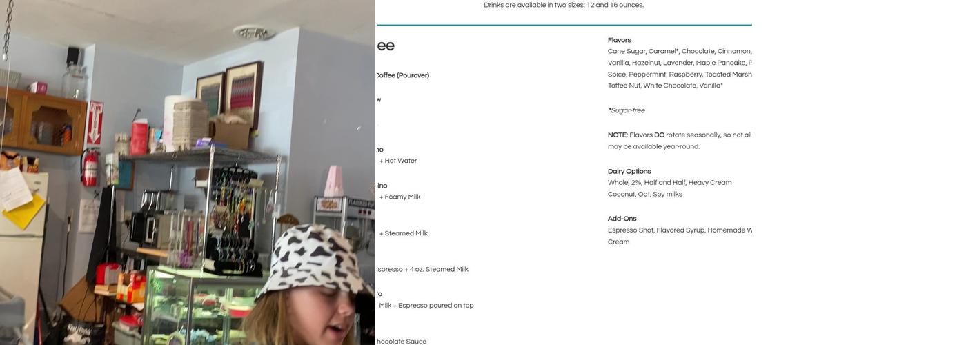 Cicada Books & Coffee Menu