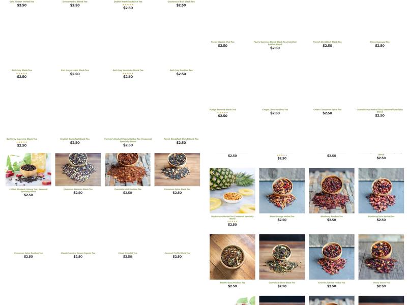 Fava Tea Company in Greenfield Menu