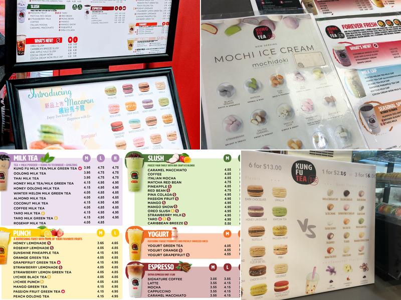 Kung Fu Tea Menu
