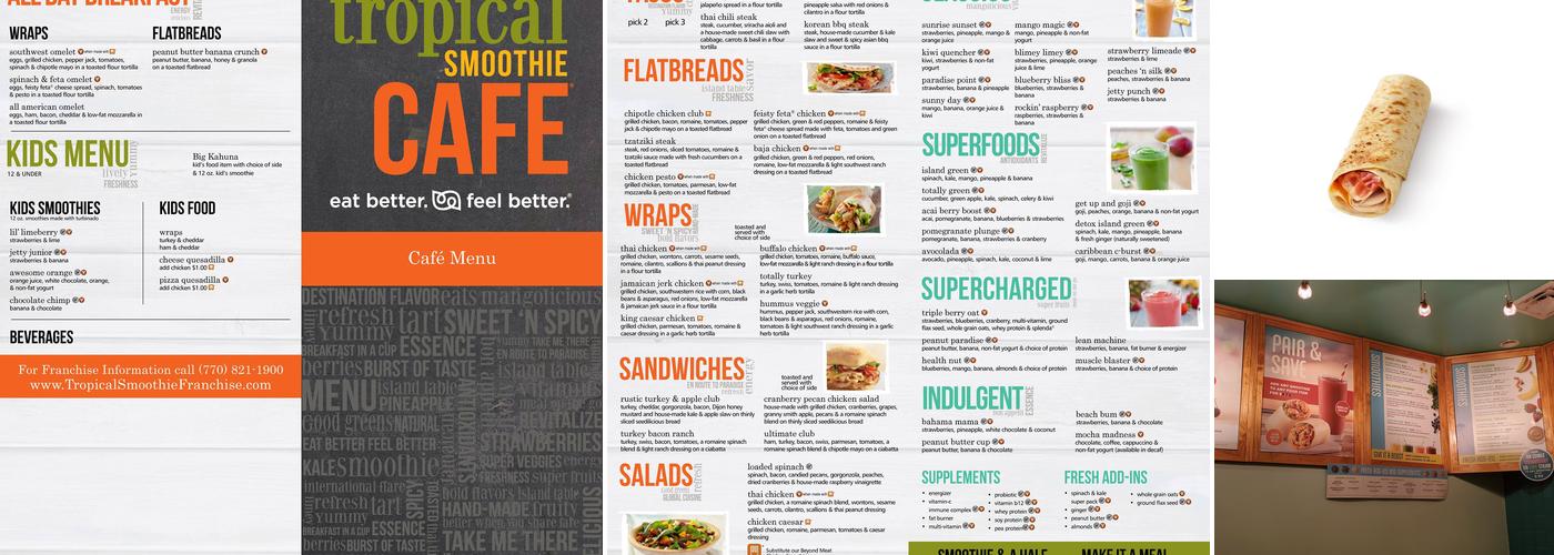 Tropical Smoothie Cafe Menu