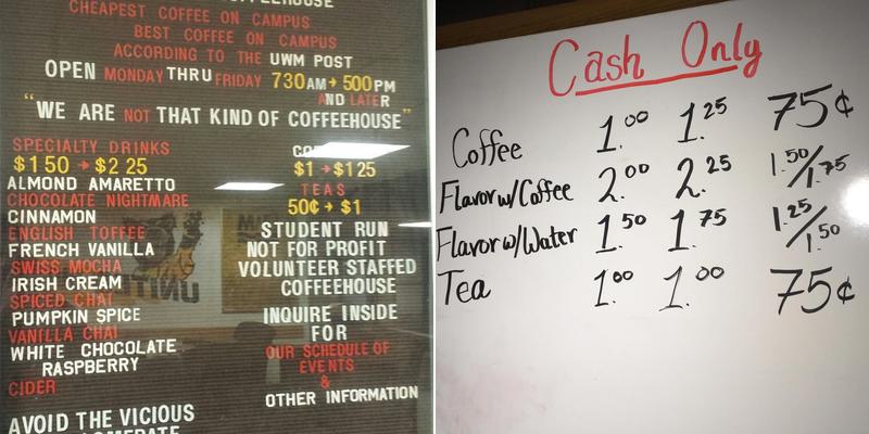 8th Note Coffeehouse with Stone Creek Coffee Menu