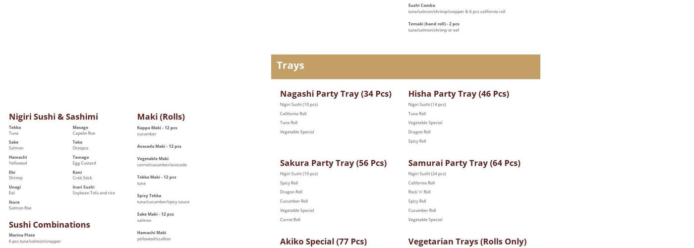 Drinks & More Menu