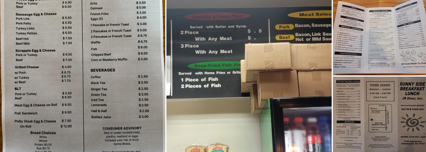 Sunnyside Breakfast Menu