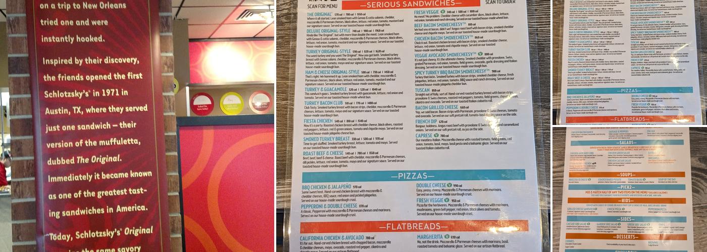 Schlotzsky's Deli Menu