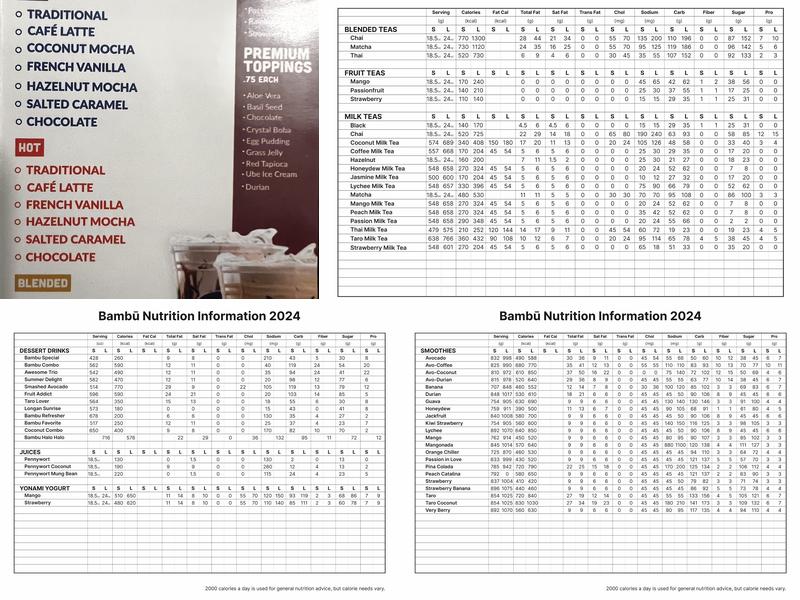 Bambu Menu
