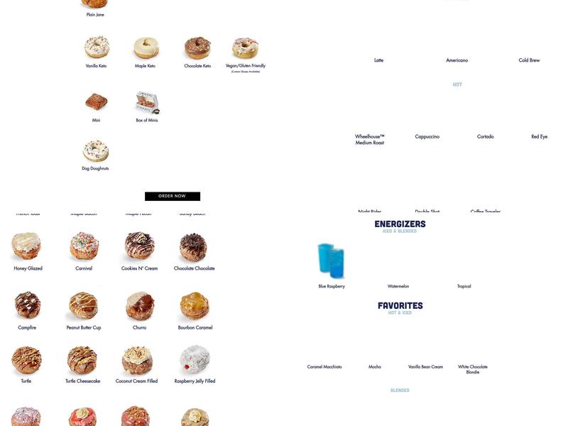 Parlor Doughnuts Menu