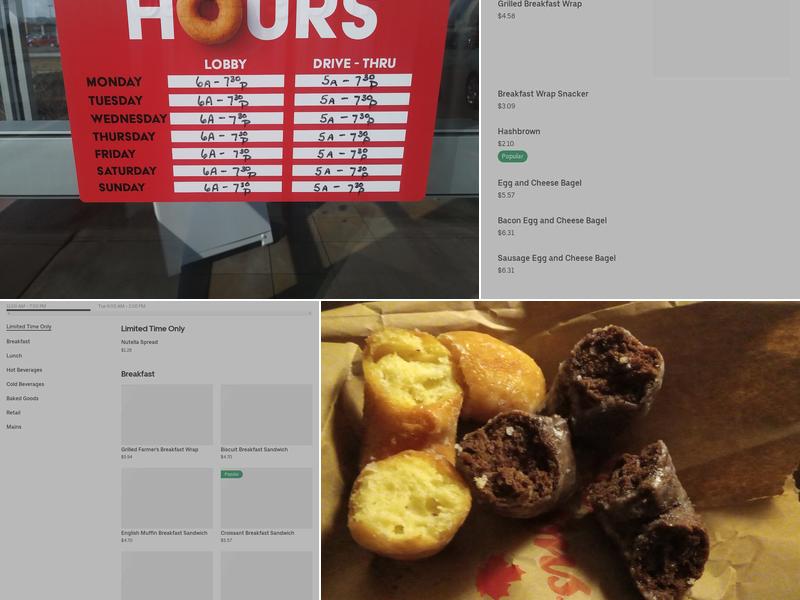 Tim Hortons Menu